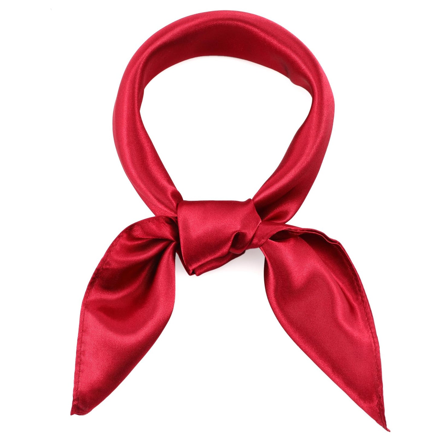 TIESOME Women's Square Satin Scarf, 23.6'' Women Silk Feeling Scarf Solid Color Retro Satin Ribbon Scarfs Neck Head Bandana Handbag Accessories
