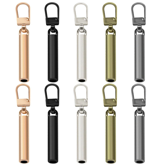 simarro Zipper Pull Replacement, 10 Pcs Metal, Detachable Design, Multifunctional, 5 Colors