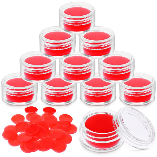 cobee 30 Pcs DIY Diamond Painting Wax, 10 Pack Diamond Painting Wax Storage Container Case with Glue Clay Diamond Art Glue for Diamond Painting Accessories Cross Stitch Drilling Mud, 0.9inch(Red)