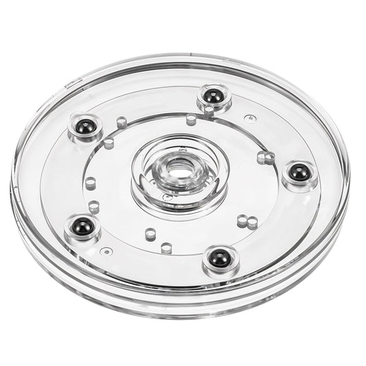 HJZHII 4 Inch Small Lazy Susan Turntable, 10cm Clear Acrylic Ball Bearing Rotating Tray Cookie Turntable Organizer Rotating Plate for Kitchen Spice Rack Pantry Table Cake Bathroom Cabinet Decorating
