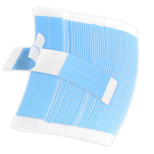 Molain 60Pcs Double Sided Wig Tape, Waterproof Hair Tape, Bold Hold Lace Tape for Front Lace Wigs Toupees（Blue）