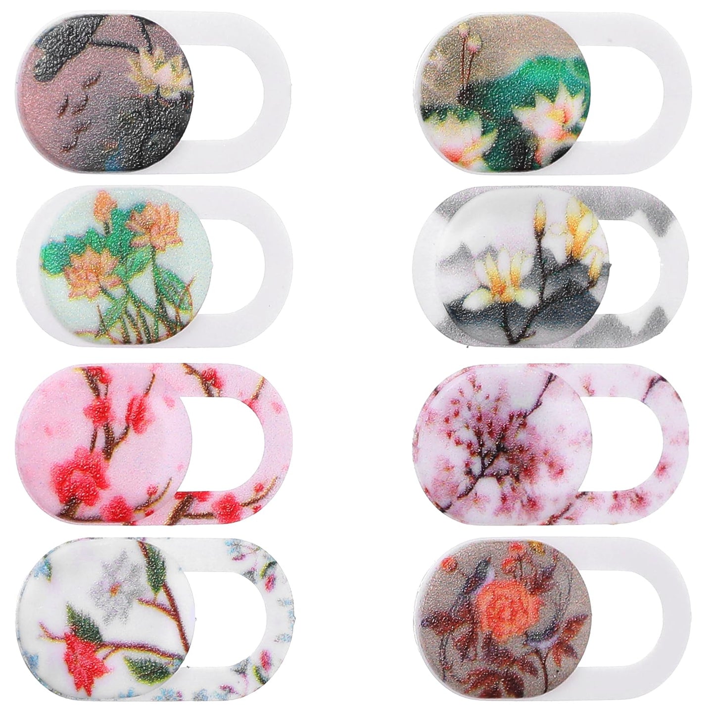 Yuanchu 8 Pieces Webcam Cover Flower Pattern Cover Slider Laptop Camera Cover 0.8mm Ultra Thin for Computer Laptop Smartphone PC Mobile Phone Accessories Protector