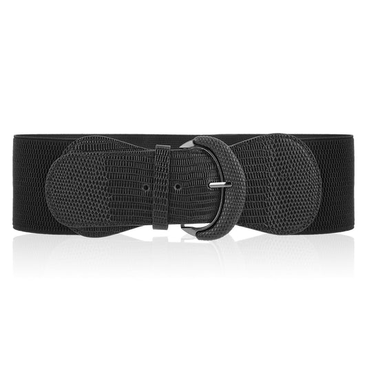 Amaxiu Women Wide Elastic Belt, Adjustable Stretch Waist Belt Vintage Chunky Waistband Fashion Stretchy Cinch Belt for Dress Jean