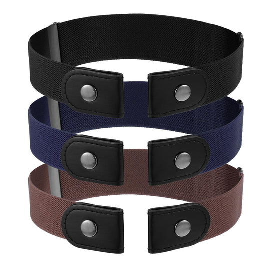 LXUEJIE 3 PCS No Buckle Stretch Belts for Toddler, Kids Elastic No Buckle Belt for kids Girls Adjustable Buckle Free Elastic Kids Belt