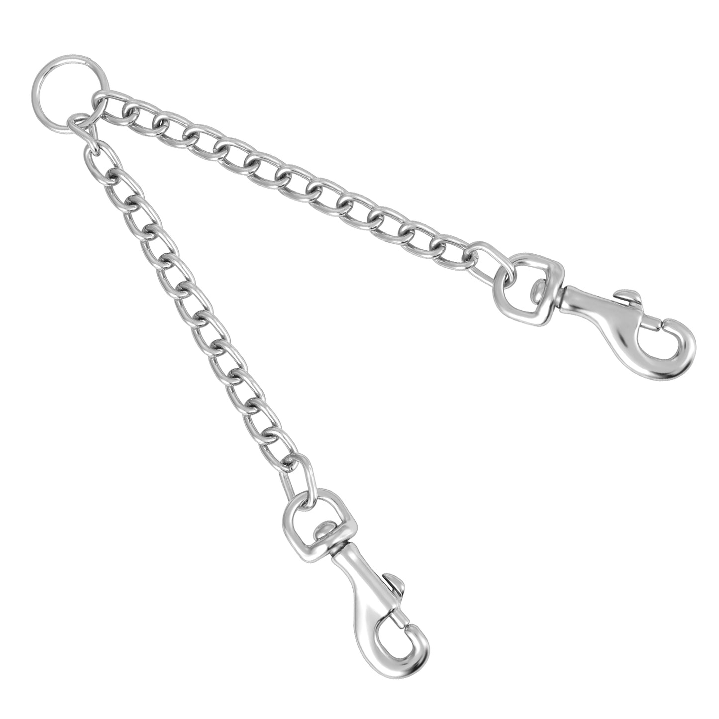 Molain Double Puppy Lead Rope, Metal Durable Dog Chain Chew Proof Tangle Free Dual Pet Dog Leash Extension Splitter Lead for 2 Small Dogs for Walking