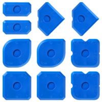 BOHUIZ 10 PCS Silicone Caulking Tool Kit, Portable Sealant Finishing Tool Multi-Edge Caulking Tools for Kitchen Bathroom Floor Sealant Grout Finishing Sealing (Blue)