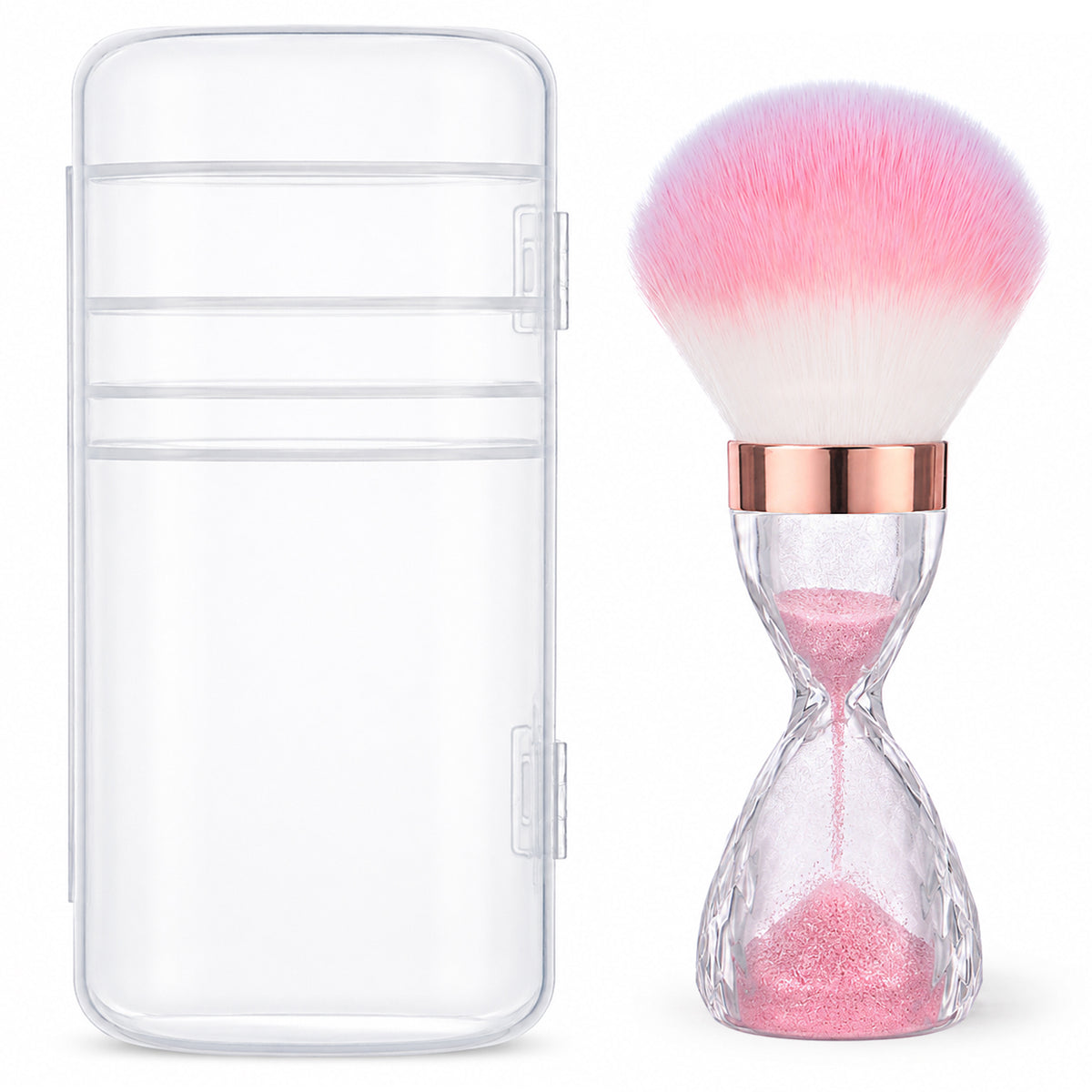 SHENLIU Nail Dust Brush Set, Nail Clean up Brush with Storage Box