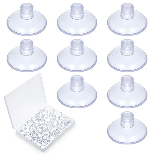 Andibro 60Pcs Transparent Anti-Collision Suction Cups for Glass Table Tops, 20mm/0.8" Mini Small Clear Suction Cups for Furniture Desk Window Without Hooks