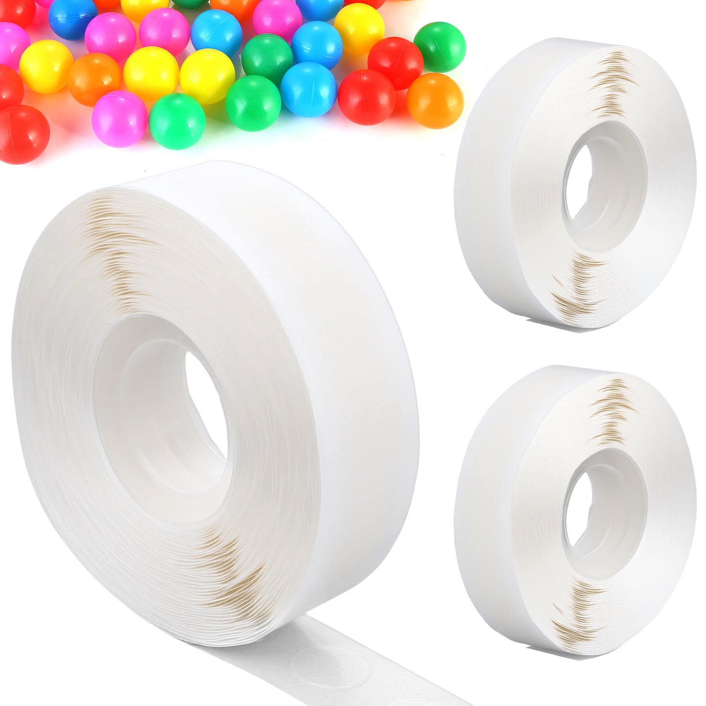 TIESOME 1000 Pieces Double Sided Adhesive Dots Stickers, Crafts & Party Decorations, Stickers Tape,2 Rolls (500 Pcs Per Roll), Removable No Residue
