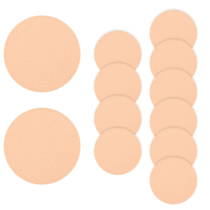 Jeffdad 12 Pcs Round Makeup Sponges, Facial Powder Puff Cosmetic Sponge Round Foam Pad Beauty Makeup Eye Foundation Powder Blender for All Skin Types Wet and Dry Dual Use(White)