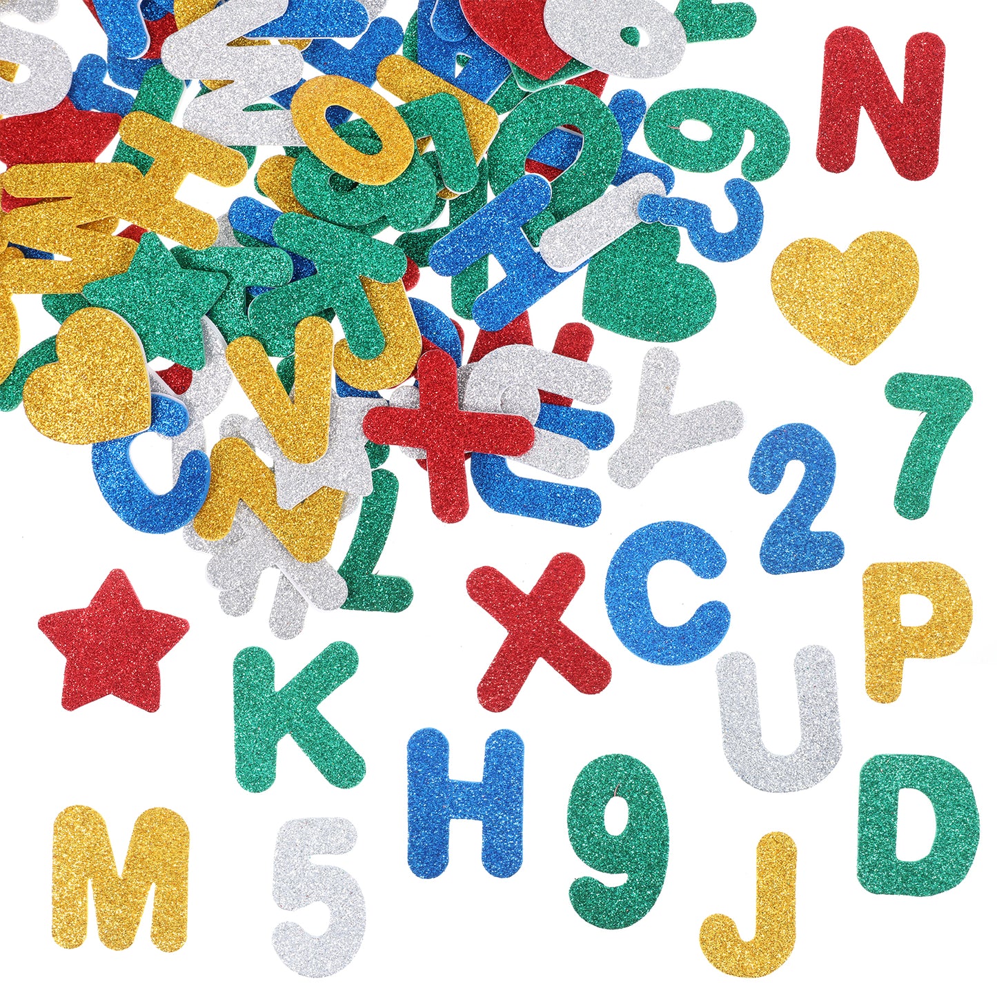 LIQWEI 230Pcs Foam Letters, Foam Letter Stickers, Adhesive Number Sticker for Crafts Scrapbook Letters, Alphabet Stickers for DIY Crafts Party Decorations Scrapbooks