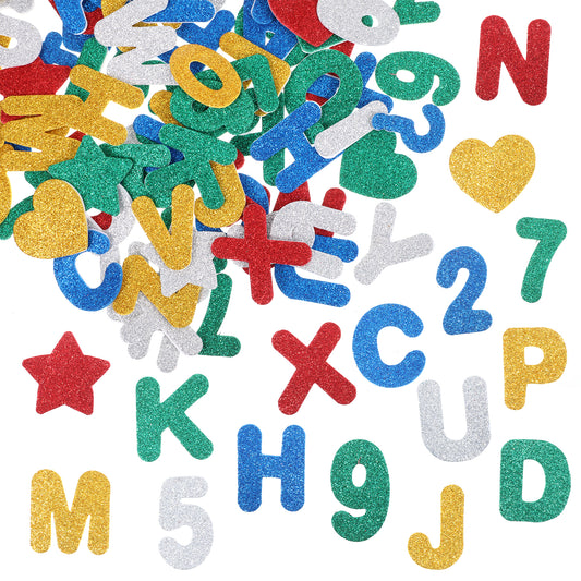 LIQWEI 230Pcs Foam Letters, Foam Letter Stickers, Adhesive Number Sticker for Crafts Scrapbook Letters, Alphabet Stickers for DIY Crafts Party Decorations Scrapbooks