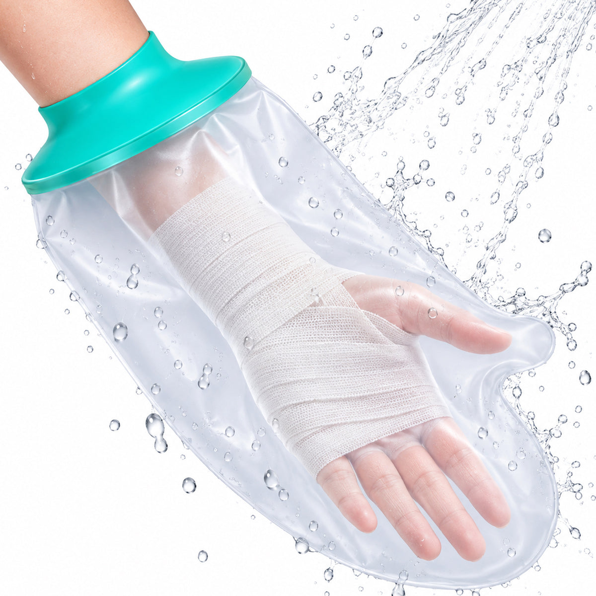 Jeffdad Waterproof Hand Cast Cover for Shower Reusable Bandage Sleeve Bags