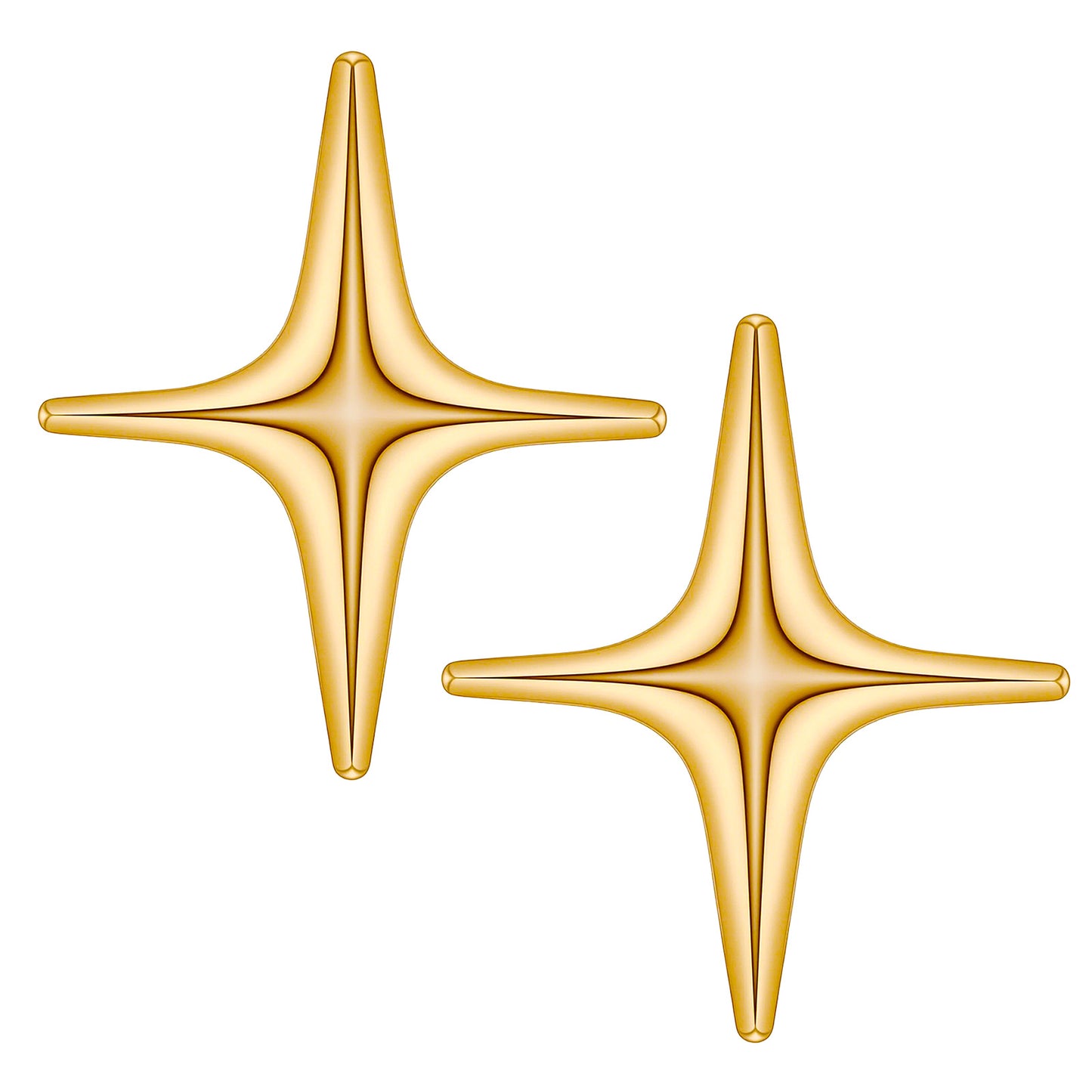 IANFAN 2 Pcs Gold Star Brooch Pin for Women, Minimalist Star Brooch Starburst Lapel Pins Stainless Steel Brooches Pins Clothes Accessories for Christmas Festival Holiday Birthday Party