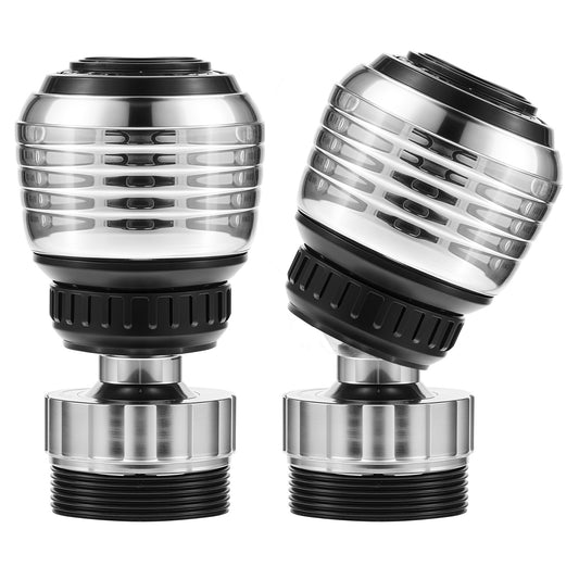 JIEYAO Kitchen Tap Spray Head Adapter,2pcs 360° Swivel Kitchen Tap Spray Head,Adapter for 21.5mm and 24mm Modes Aerator and Shower Faucet Tap Jet with Nozzle Adapters for Bathroom Kitchen Sink Attachm