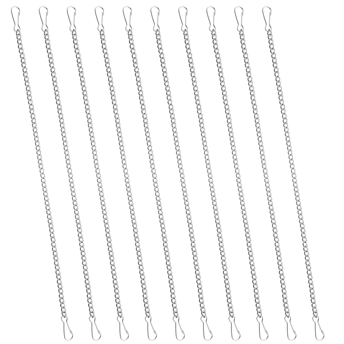 Molain 10 Pcs 20 Inch Stained Glass Window Hanging Chain, Picture Hanging Chain with Hooks Decorative Chains for Indoor and Outdoor Stained Glass Window Suncatcher Gardens Walls and Kitchens
