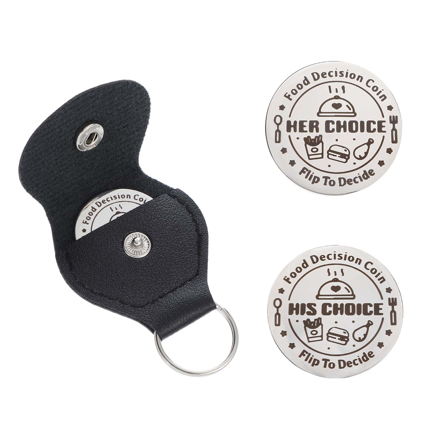 cobee 1 Pc Food Decision Coin, Sex Decision Coin Double Sided Coin With Storage Bag, Coin Flips Decision Maker Funny Challenge Coin New Parents Gifts for Couples Birthday Valentines Day Gifts
