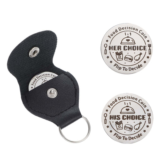 cobee 1 Pc Food Decision Coin, Sex Decision Coin Double Sided Coin With Storage Bag, Coin Flips Decision Maker Funny Challenge Coin New Parents Gifts for Couples Birthday Valentines Day Gifts