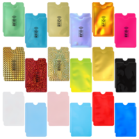 HJZHII 36Pcs RFID Blocking Sleeves, 3.54x 2.4 in Colorful Credit Card Protector Cover Anti-Theft Credit Card Holder 2 Styles RFID Blocker Sleeves Set Fits Bags