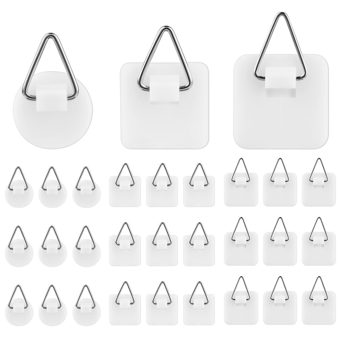 simarro 30PCS Adhesive Picture Hanger, Picture Hanging Hooks Without Nails