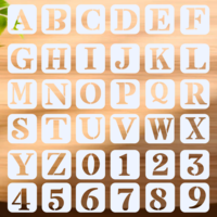 cobee 36 Pcs Large Alphabet Stencils Number Stencils, Letter Stencils 2 Inch, Spray Paint Stencil Reusable Drawing Crafts for Wood, Wall, Fabric, Rock, Chalkboard, Signage and DIY Art Projects