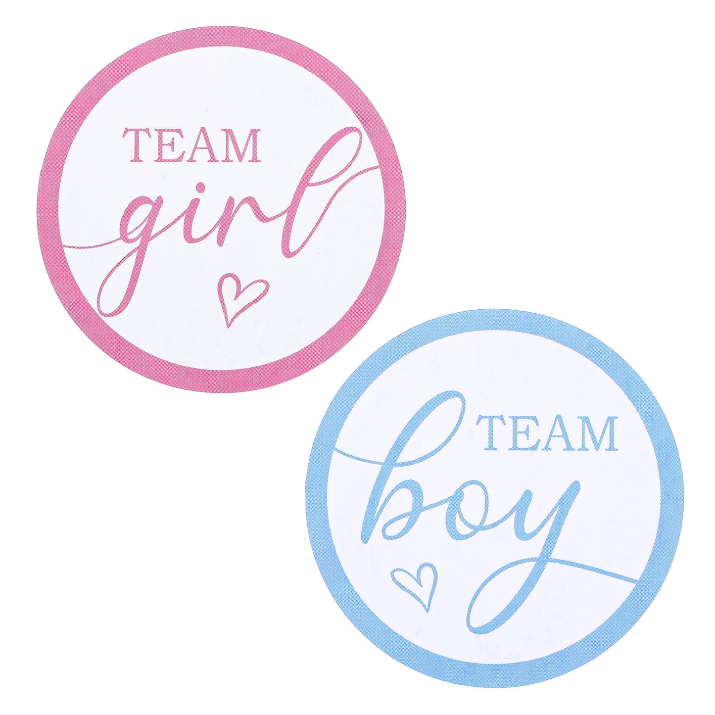 MBAIYO 120pcs Team Boy or Girl Gender Reveal Stickers, 2 Inch Round Pink Blue Baby Shower Voting Labels, Gender Reveal Decorations Party Games Supplies