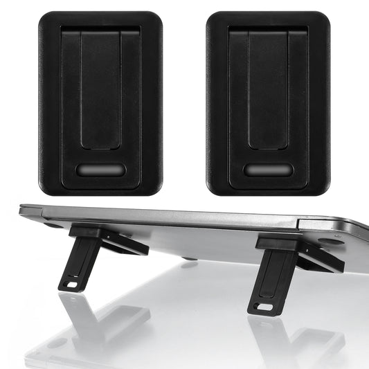 AOZUO 2 Pcs Portable Computer Keyboard Stand, Invisible Keyboard Riser, Mini Laptop Stand, Adhesive Foldable Laptop Riser Cooling Lightweight Holder Mount for Laptop Wireless Keyboard