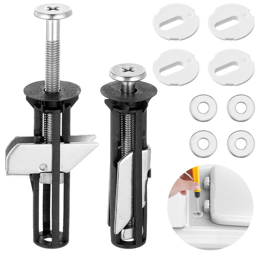 AOZUO 2Pcs Toilet Seat Fittings, Toilet Seat Locking Bolt Stainless Steel Toilet Seat Fixings Heavy Duty Toilet Seat Screws for Bathroom Toilet Bolt Locking Screws Replacement Fixing Kit Blind Holes