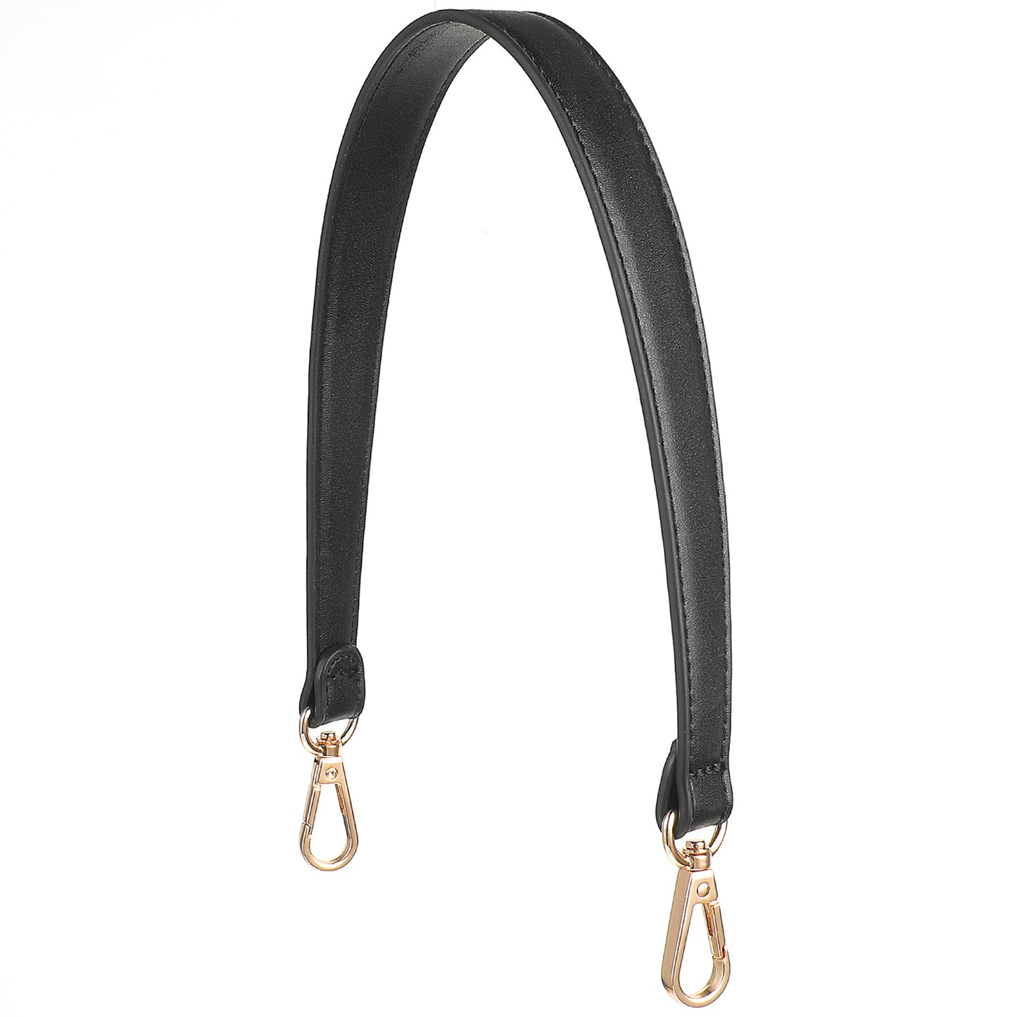 DOPENSPI Shoulder Bag Strap, PU Leather Short Handbag Handle Strap 19 Inch Leather Purse Straps with Swivel Clasps Shoulder Bag Straps Replacement for Purse Tote Handbag Shoulders Bags(Black)