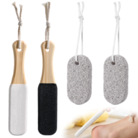 HJZHII 4Pcs Foot Scrubber Pedicure Foot File & Pumice Stone Set, Professional Callus Remover and Foot Scrubber Massage Brush Tools Kit for Dead Skin, Dry Rough Feet and Cracked Heels