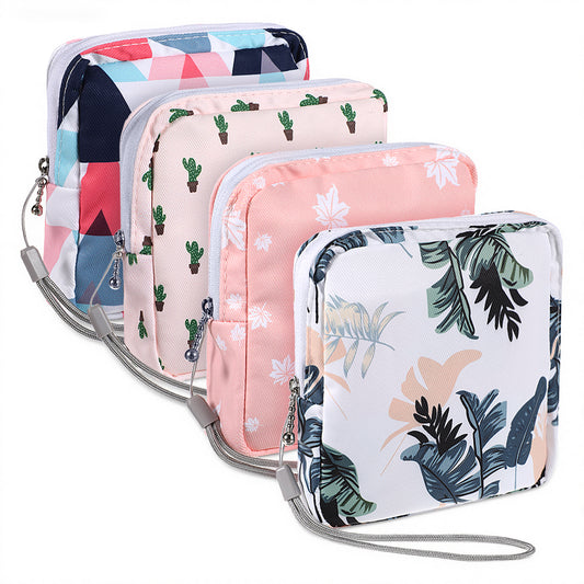 LIQWEI 4Pcs Sanitary Napkin Storage Bag, Portable Sanitary Napkin Storage Bag, Tampon Organizer Pouch Tampon Pad Holder for Purse, Pad Bags Feminine Care First Period for Teen Girls School