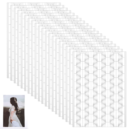 Bewudy 2040 Pcs Photo Corner Self Adhesive Photo Corner Stickers, Clear Photo Mounting Corners for Scrapbooking Photo Album Journal Diary(Transparent)