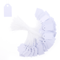 JIYIN 500Pcs White Price Tags with String Attached 1" Writable Price Labels, Labels Display Tags with String Blank Hang Tags for Labeling Bags Clothes Jewelry Retail Tags Garage/Yard Sale Tags 1"x 06"