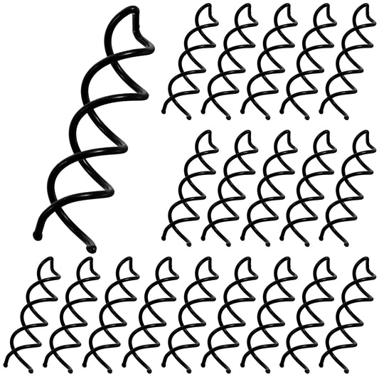 Molain 20 Pcs Spiral Hair Pins, Spiral Twist HairPins Spin Pin for Hair, Alloy Spirals Bobby Pin, Bun Maker Bun Twist Spirals HairPin with Non-scratch Rounded Tips for Women(Black)