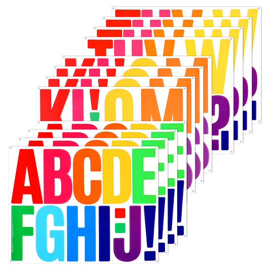 LXUEJIE 144 Pcs Large Letter Stickers, 12 Sheets 3 Inch Vinyl Letters Self Adhesive Alphabet Numbers Bulletin Board Letters Stick On Stickers for Poster Board Mailbox Classrooms Decor