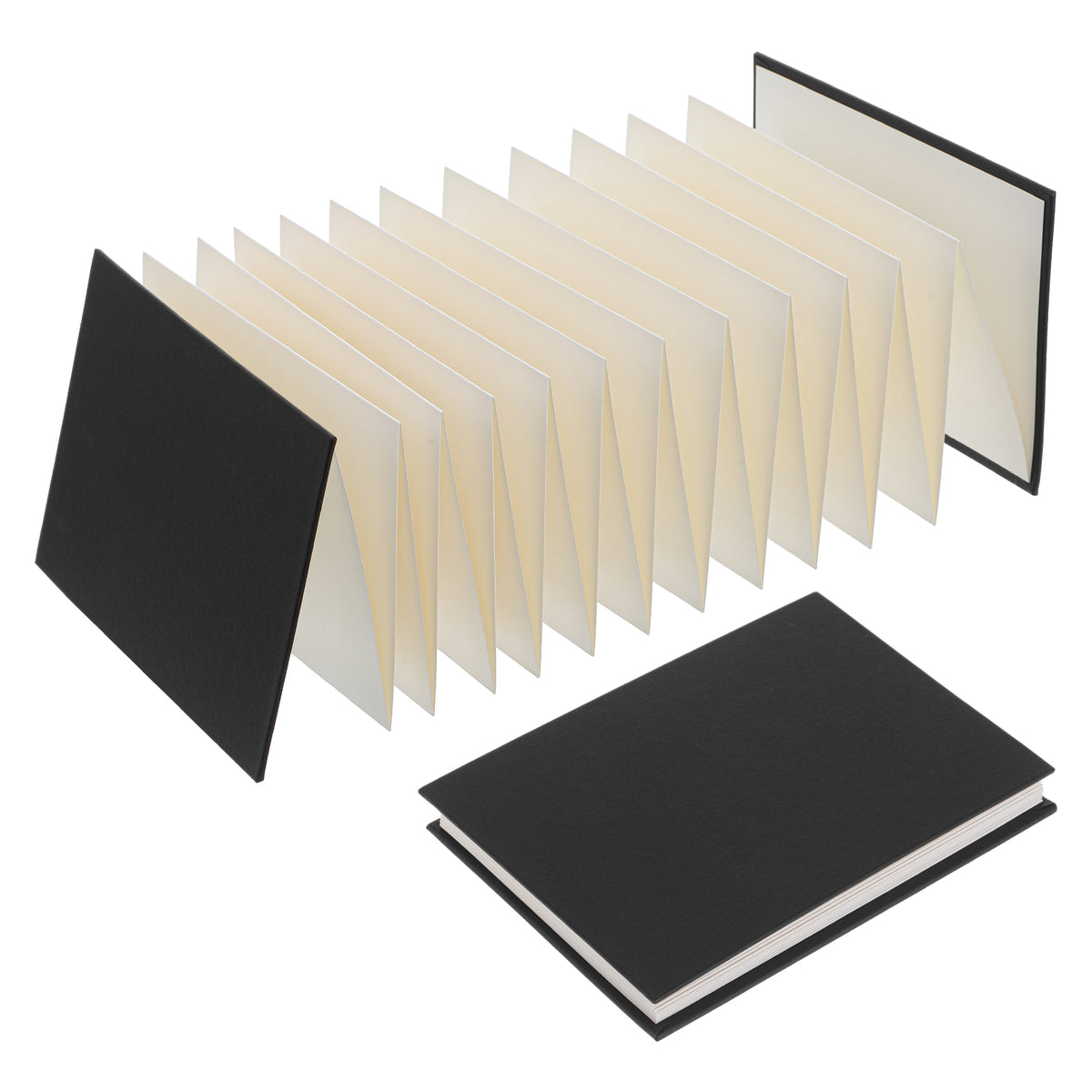 Andibro 2pcs A6 Concertina Sketchbook, 300GSM Cold Press Watercolor Paper