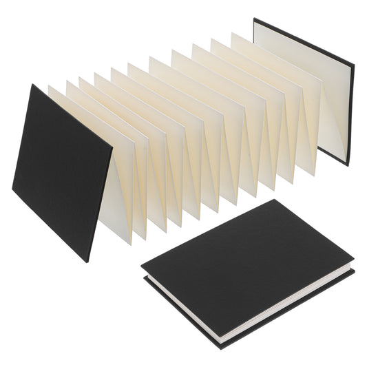 Andibro 2pcs A6 Concertina Sketchbook, 300GSM Cold Press Watercolor Paper