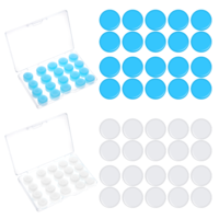 IANFAN 20 Pairs Silicone Ear Plugs for Sleeping, 27dB Noise Cancelling Earplugs Reusable Earplugs Waterproof Earplug Soft Ear Plugs for Sleeping Snoring Shooting Studying Swimming Airplanes Concerts