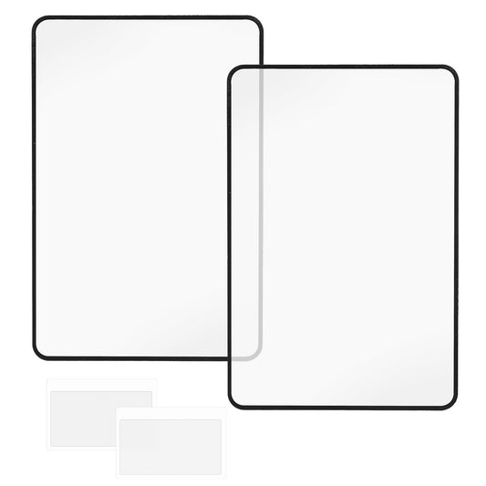 LIQWEI 4Pcs 3X 5X Page Magnifying Sheet Clear Lightweight Magnifier Flat Plastic Optical Fresnel Lens Handy Card Size Magnifier Bookmark for Low Vision Reading Small Prints, Maps and Books