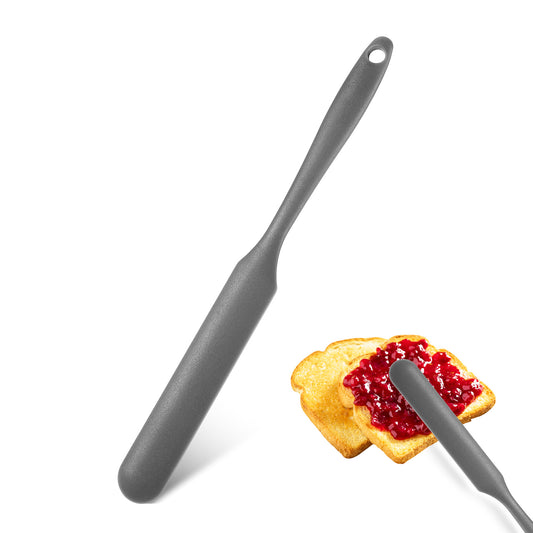 Giantree Silicone Jar Scraper, 9.37 Inch Long Narrow Sourdough Starter Stirring Stick Baking Spatula Seamless Flexible Peanut Butter Spreader for Frosting Peanut Butter Cake Icing Chocolate Cream