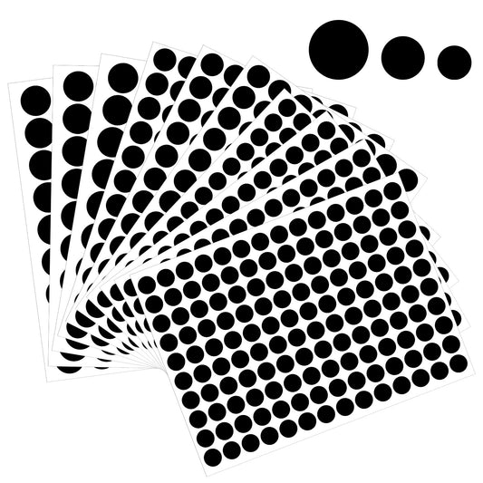 Molain 1010 PCS Self-Adhesive Screw Hole Cover Stickers White Dust Proof Caps Furniture Stickers for Furniture 12mm 15mm 21mm