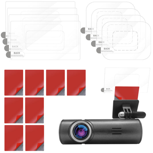 MBAIYO 8 Set Electrostatic Film for Mounting Dash Cam, Scratch-Proof Residue-Free Windshield Sticker, Clear Static Cling Films for Mounting Car Camera Phone Projection Screen