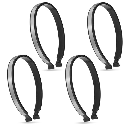 AOZUO 4pcs High Reflective Cycling Trousers Clips, Safety Bicycle Elastic Ankle Bands Pant Leg Cuff Wrap Clip Reflective Gear Accessories for Riding Fishing Outdoor Recreation(Gray)