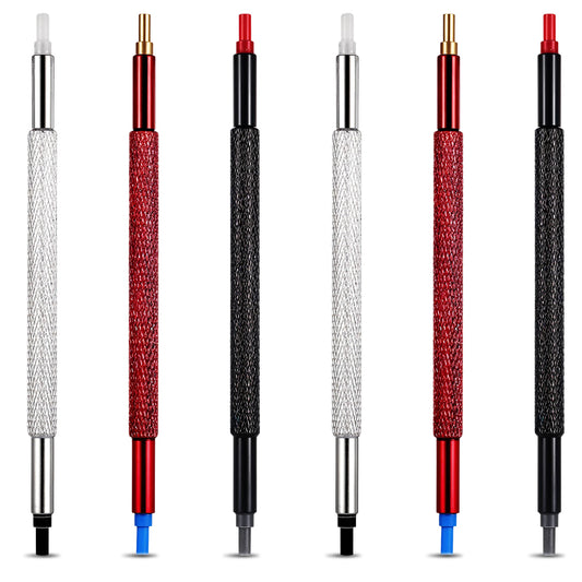 MBAIYO 6 Pcs Watch Hand Presser Tool Set, Multi Hole Sizes Watch Hands Pusher Stainless Steel Watchband Repair Removal Kit for Wristwatch Watchmakers