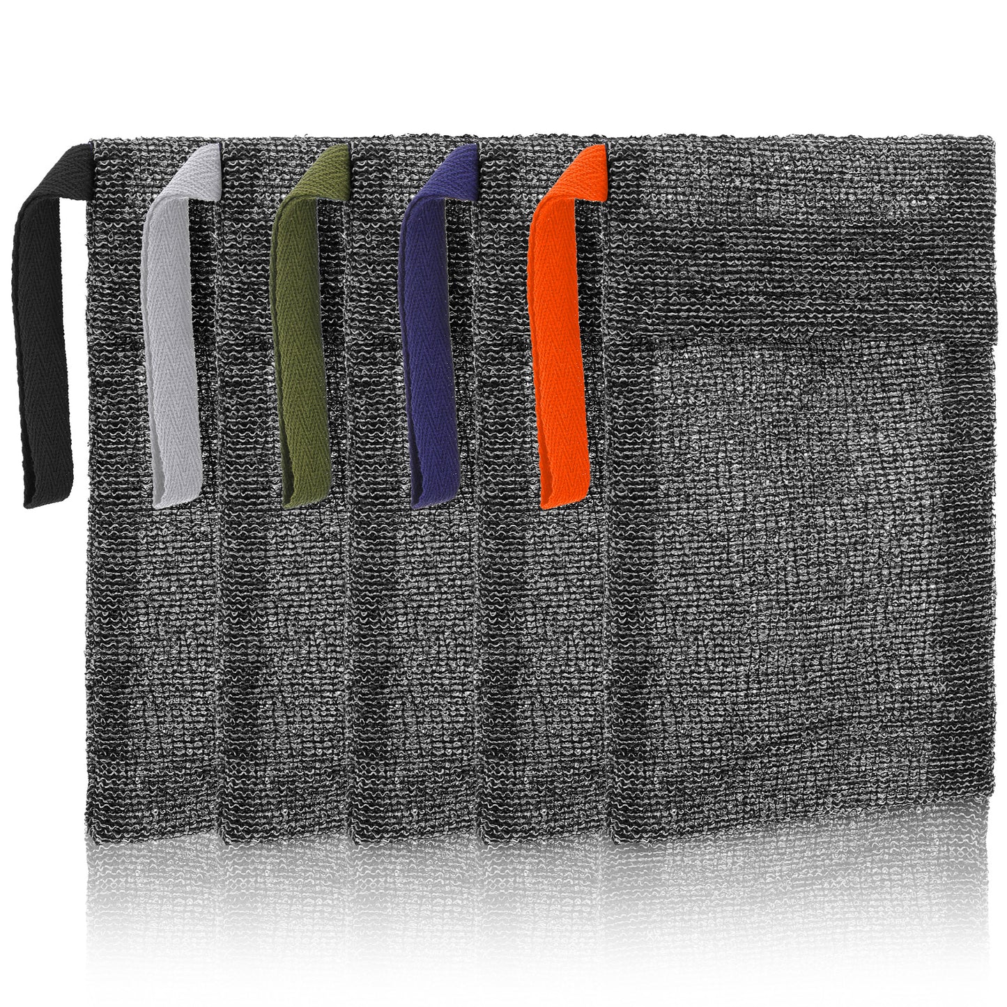 GEEHUA 5PCS Soap Bags for Shower, Soap Pouch Exfoliating SoapBag Quick Dry Bar Soaps Saver Bag Body Scrubber for Use in Shower Travel Home