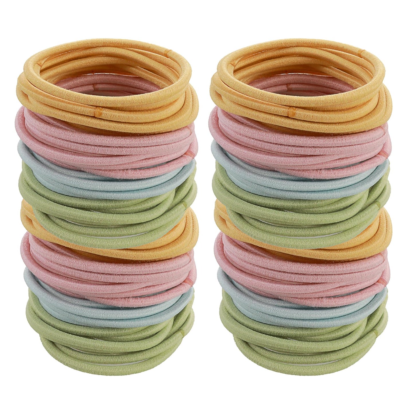 TIESOME Elastic Hair Ties, 100 Pcs Simple Hair Bands No Damage Hair Accessories Soft Ponytail Holders Seamless Long Lasting Braids Bands for Medium Thick Hair Curly Hair Women Men(Coffee)