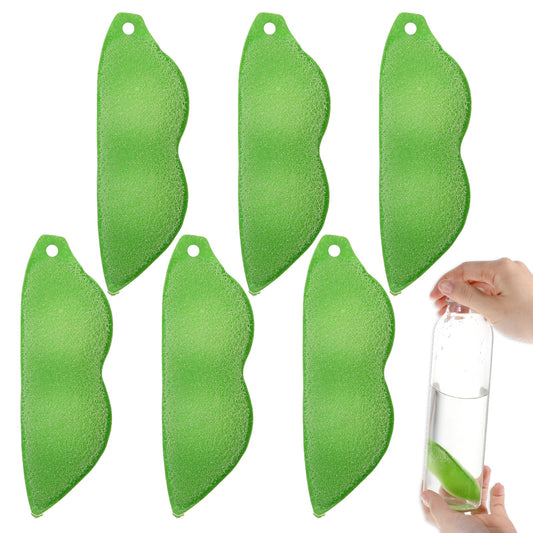 HJZHII Pack of 6 Beans Bottle Cleaner, Cleaning Beads for Bottle Cleaner, Pea Shape, Magic Sponge Bean Kitchen Sponges in Pea Shape Sponge Pea Bottle Cleaner Sponge for Glass Bottles Bottles (6)