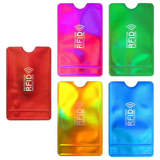 10pcs RFID Blocking Sleeves,Credit Card Protector Colorful Identity Theft Protection Passport Debit ID Cards Holders for Women Men, Multicolor, Classic