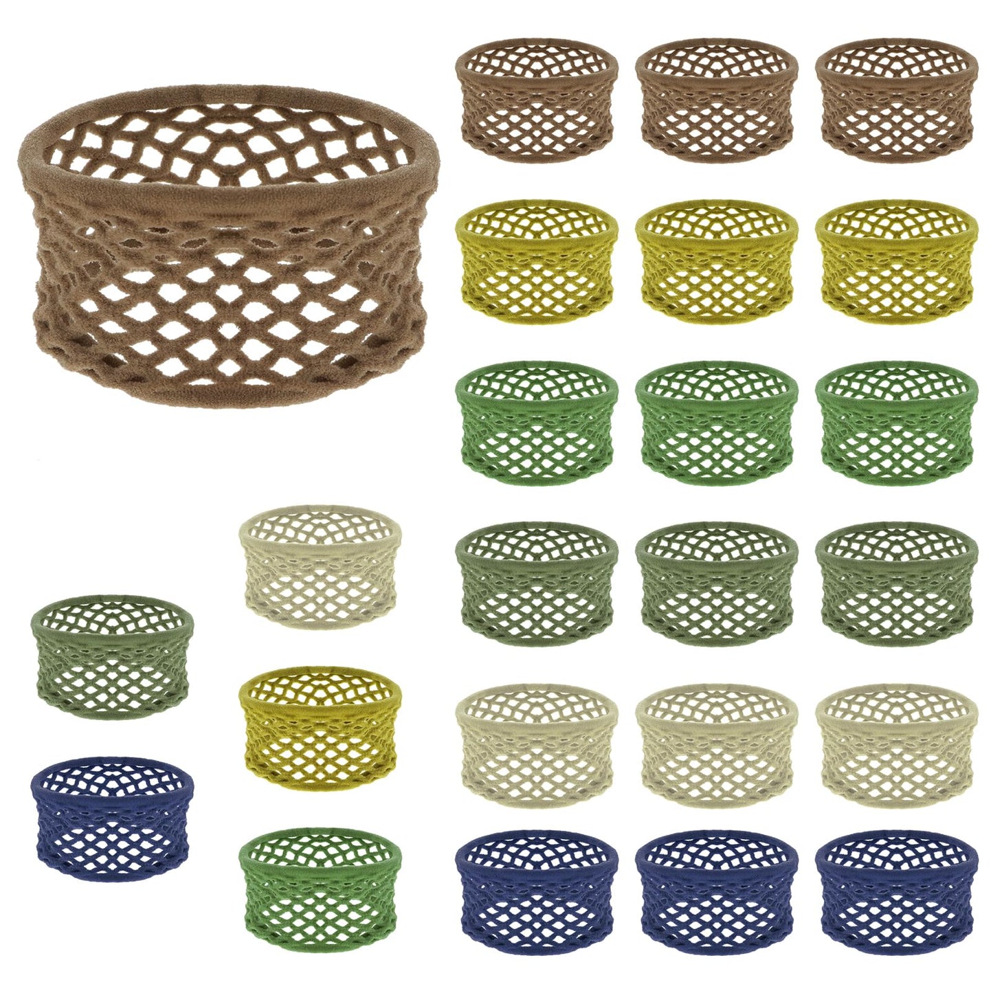 TIESOME Womens Elastic Hair Tie, 24pcs Thick Hair Ties No Damage Nylon Stretch Hair Bands Ponytail Holder Hair Bands Bulk Hollow Hair Tie For Women And Children With Thick or Thinning Hair(Multicolor)