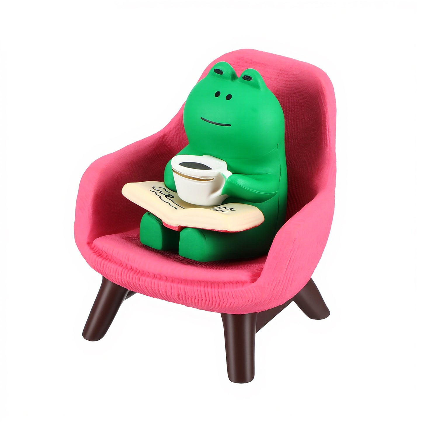 LXUEJIE 2 Pcs Mini Frog Figurine with Small Sofa, Miniature Frog Figurines Desk Decor Cute Frogs Gift for Frogss Lovers Funny Frogs Sculpture for Shelf Office Home Decor